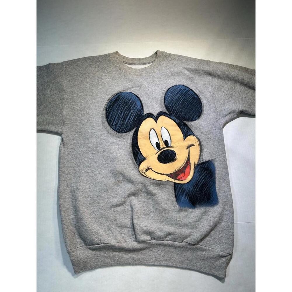 Disney Sweater Men's Small Gray Mickey Mouse Disneyland Resort Sweatshirt